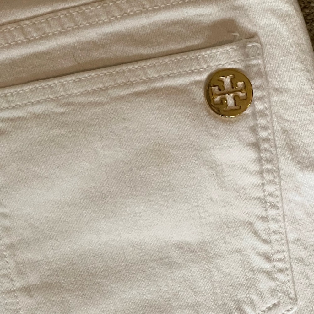 Tory Burch White High Rise Straight Leg Ankle Jeans Size 30 - Picture 8 of 8